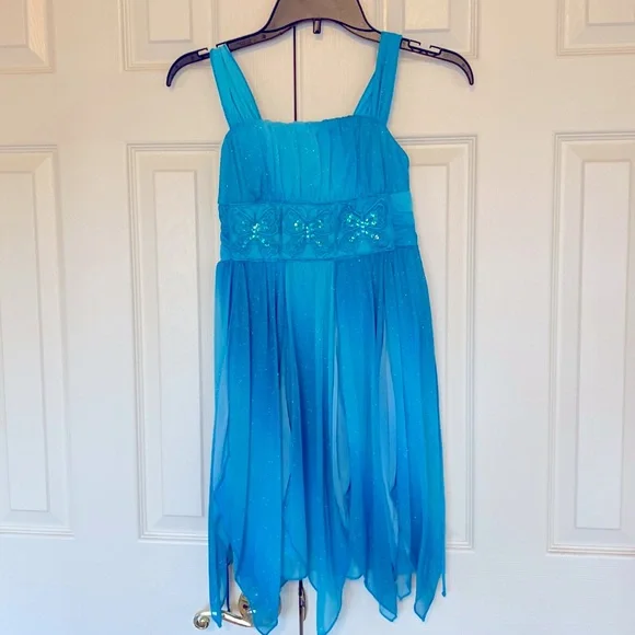strapless open back dress Off-The-Shoulder Short Homecoming Dress with Sleeves Turquoise / 00 main image 1